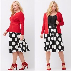 🆕 Lane Bryant red zip up cardigan size 18 / 20 = 2X